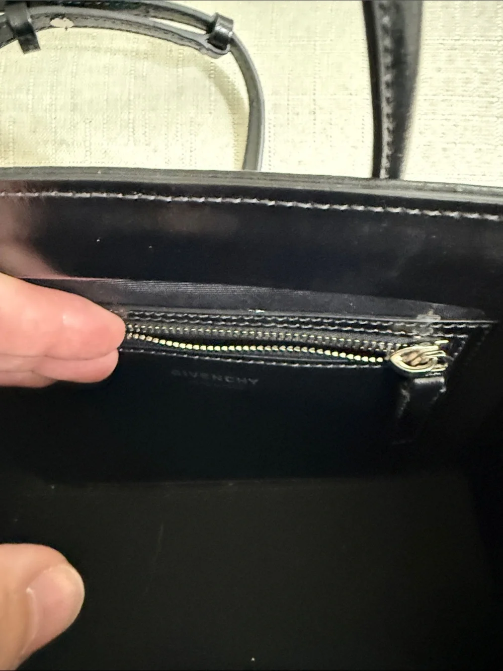 Givenchy Black Leather Padlock purse with Detachable Strap